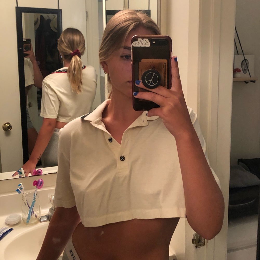 Reworked cropped polo